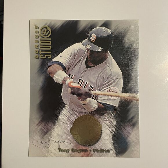 Tony Gwynn 1997 Donruss Studio Master Strokes 8x10 Canvas Card /5000 See Pics - Picture 1 of 3